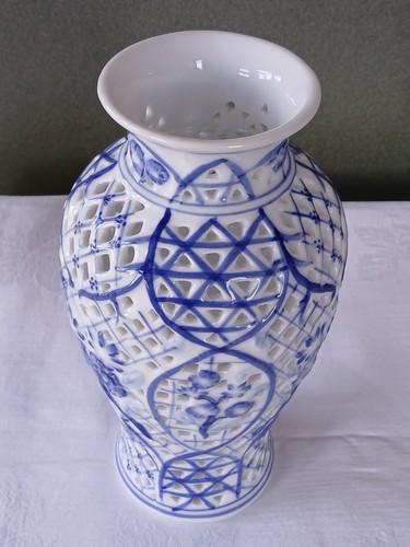 Delft blue hand pierced - delft, &