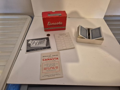 Vintage canasta card game - card,