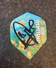 DARTS: WAYNE MARDLE 'HAWAII 501' SIGNED DART FLIGHT+COA