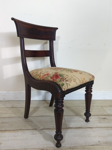 Regency walnut chair floral - walnut,