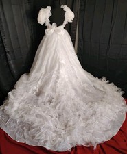 White Vintage Ruffles Wedding
