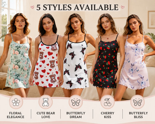 Ladies strappy nightdress - ladies,