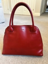 Furla red leather handbag