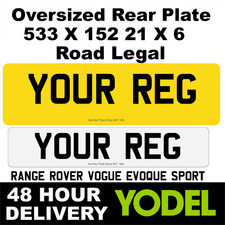 Number Plates Oversize Large
