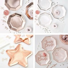 ROSE GOLD Party Plates Plain