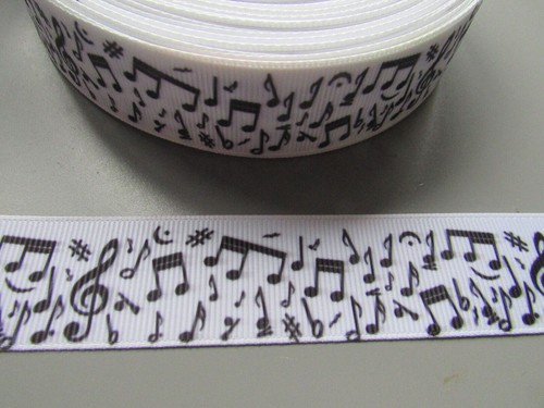 Music grosgrain ribbon 5cm - ribbon, 2.5cm