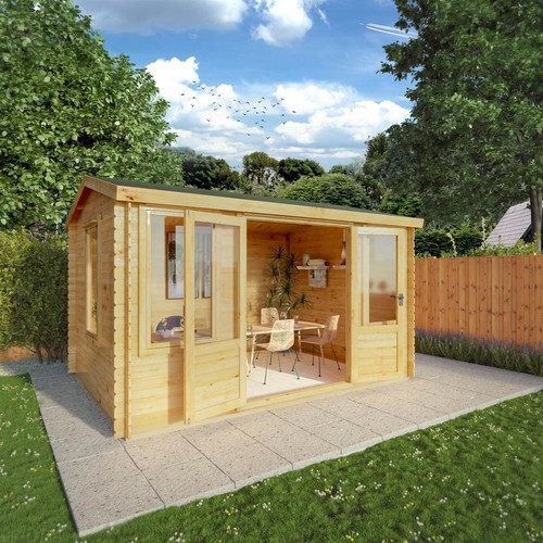 Wooden log cabin 19mm - x,