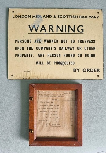 Vintage lms board warning sign - board,