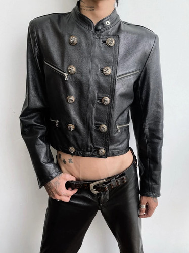 Vintage women black leather - black,