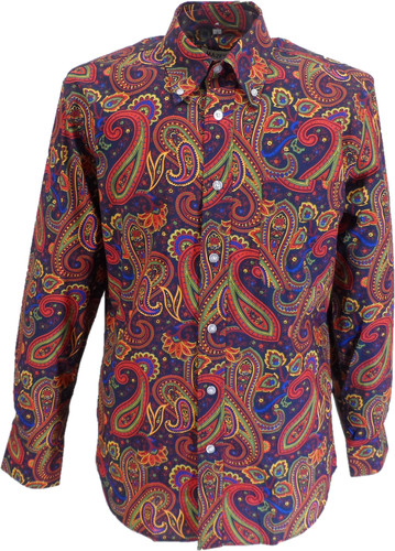 Mazeys mens 60s 70s navy - mens, multi