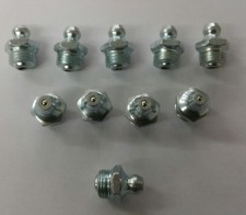 10 PACK 1/8"BSP STRAIGHT HYDRAULIC GREASE NIPPLES JCB 3C 3CX 4CX 530 532 535 537