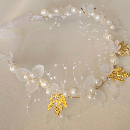 Pearl headband flowergirl - pearl,