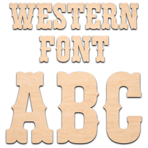 Western cowboy wood - wood, letters