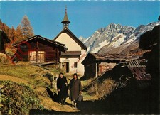Picture Postcard: Lotschental Kuhmatikapelle B. Fafleralp, Sattelhorn