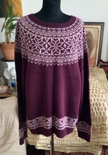 🦋Orvis Fair isle Burgundy