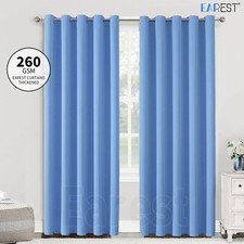 EAREST Eyelet Blackout Curtains PAIR Thermal Ring Top Ready Made Luxury Panel