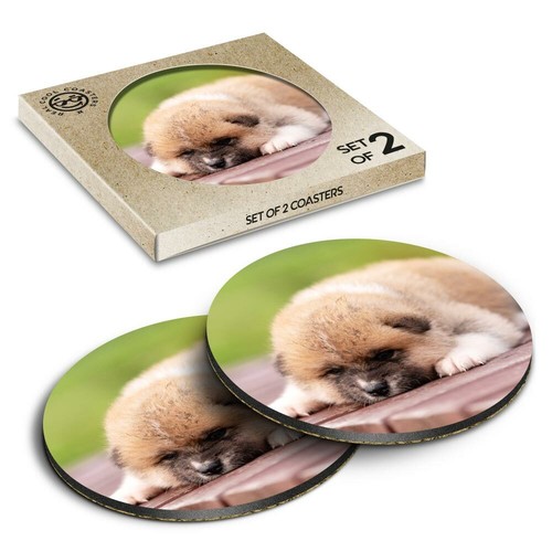 Boxed round coasters red - coasters,