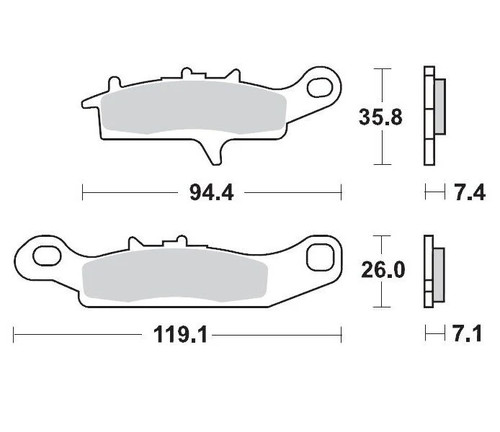 Moto master brake pad - brake, atv