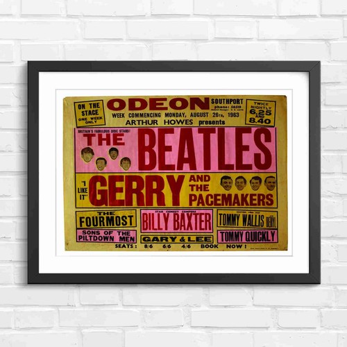 Vintage beatles concert - vintage, poster