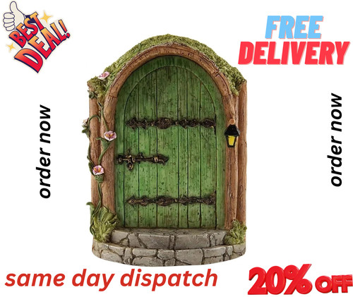 Green fairy door wooden - fairy,