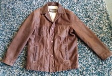 Leather Jacket Brown M Medium Hide Park Coat Shooting BASC Field Blazer Mens PBX