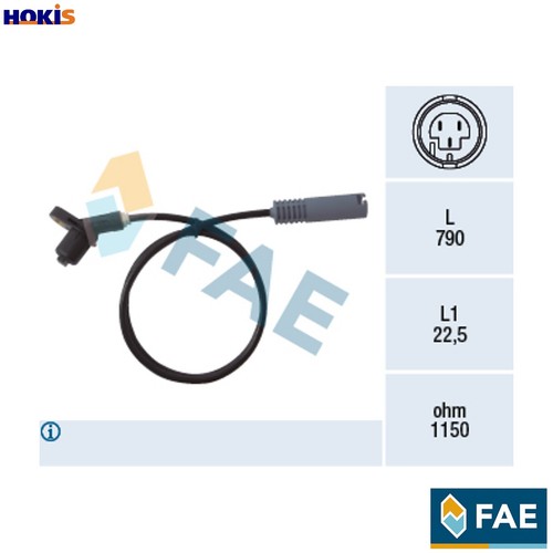 Sensor wheel speed 78017 - sensor,