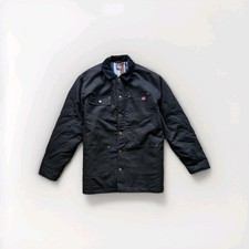 Wrangler Chore Coat Large Black Relaxed Fit Corduroy Collar Blanket Lined 