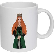 11oz (320ml) 'Red-Haired Medieval Warrior' Ceramic Mug / Cup (MG00081979)