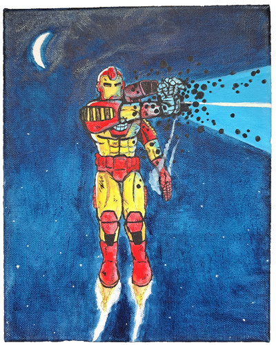 Iron man original watercolour - iron,