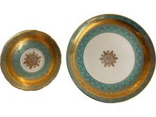 Royal Stafford Bone China Salad Plate and Saucer Set Gold Trim Made in England