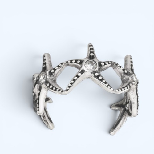 925 sterling silver starfish - 925,
