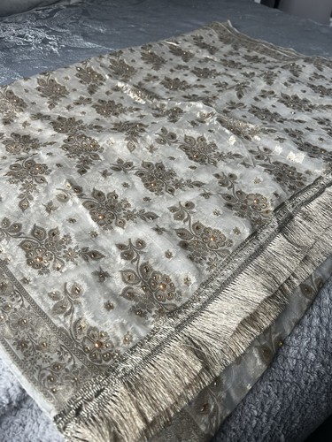 Cream ivory scarf nikah - ivory,