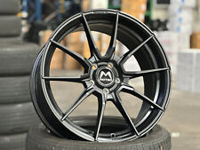 New 19x8.5 MOTEC MCR2 Ultralight 5x112 (4 Wheel) Black Mercedes VW GTI AUDI RS3