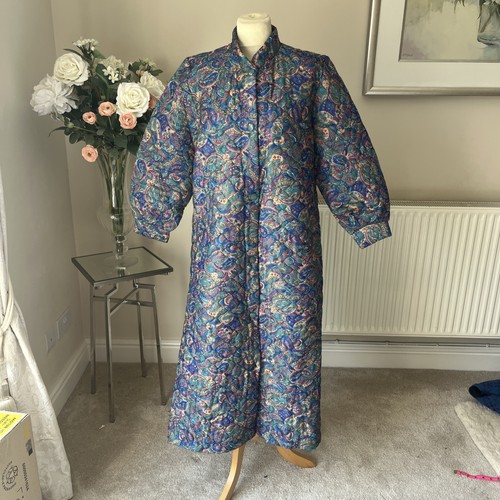 Peacock paisley quilted long - peacock,