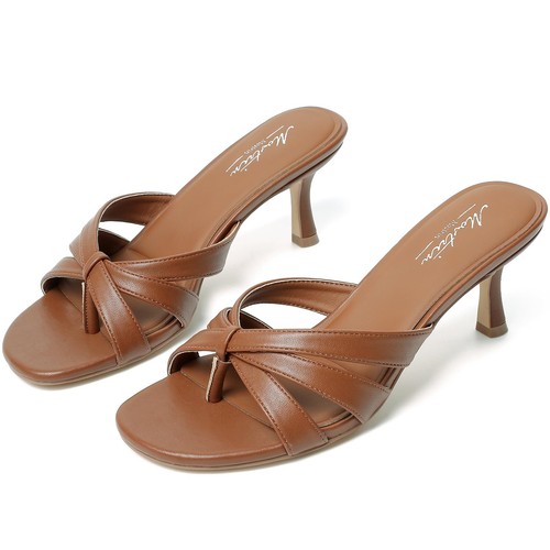 Mostrin brown strappy kitten - brown,