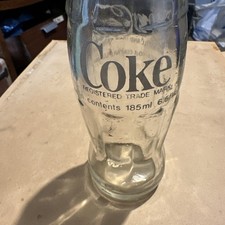 Vintage Coca Cola Coke Contour Thick Heavy Glass Bottle 6.5 fl oz 185 ml  London