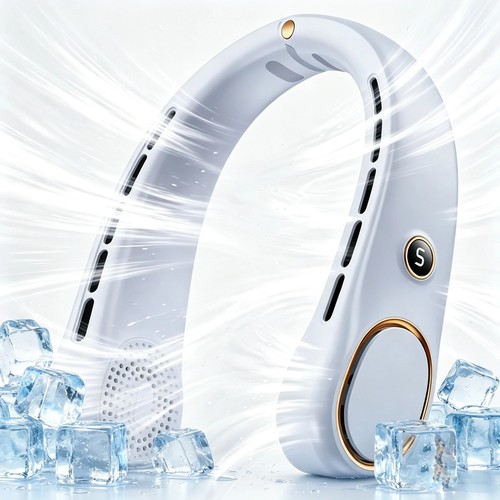 Wearable bladeless neck fan - wearable,