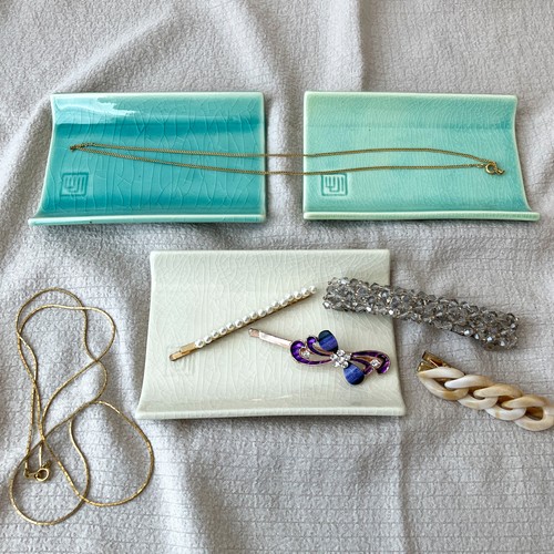 Seto ware turquoise - &, white