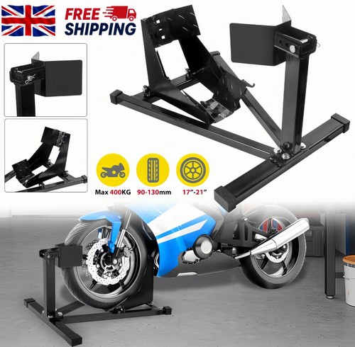 Motorcycle front wheel chock - front,