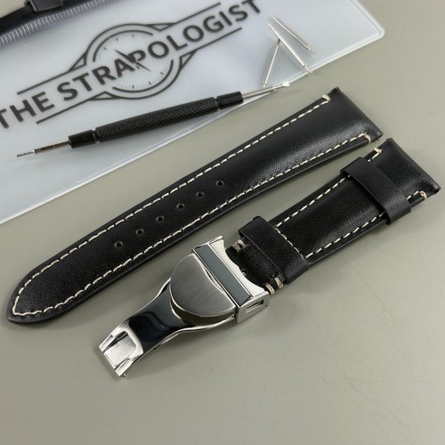 Leather watch strap with - leather,