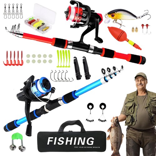 2pcs telescopic fishing rods - telescopic,