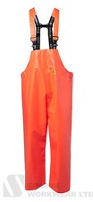 Viking Rubber Premium Bib and Brace Trousers Fishing Farming Waterproof Orange