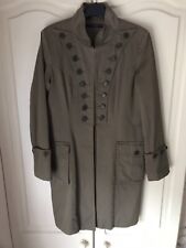 Ladies light brown/ khaki cotton coat medium PHILOSOPHY BLUES ORIGINAL VGC