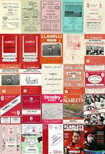 LLANELLI SCARLETS RFC, WALES RUGBY PROGRAMMES 1975 - HOME AT STRADEY PARK