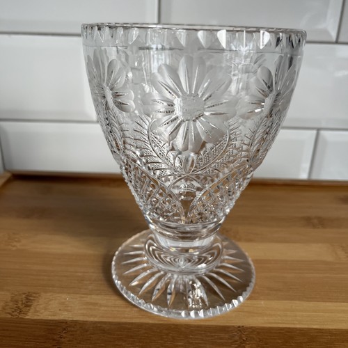 Vintage crystal vase deep cut - vintage,