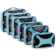 Packing Cubes for Suitcase – Blue Travel Organiser Set, 6 Pieces Lightweight