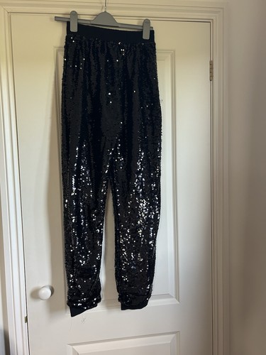 Black sequin trousers size - black,