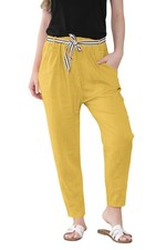 Womens italian linen trousers - italian,