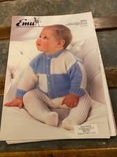 Emu DK Baby's Cardigan Knitting Pattern 18 - 20" 8751A