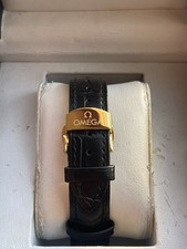 18mm FOR OMEGA Black Leather